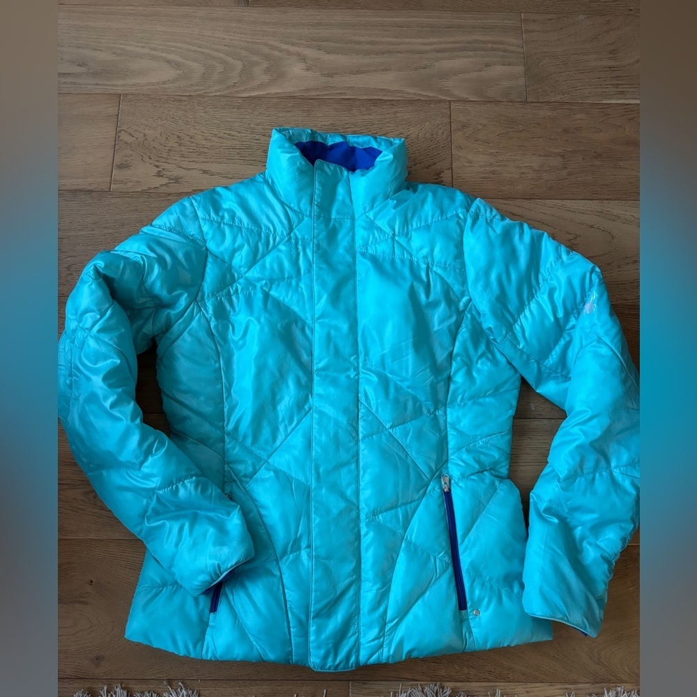 Spyder midweight jacket womens medium teal and purple